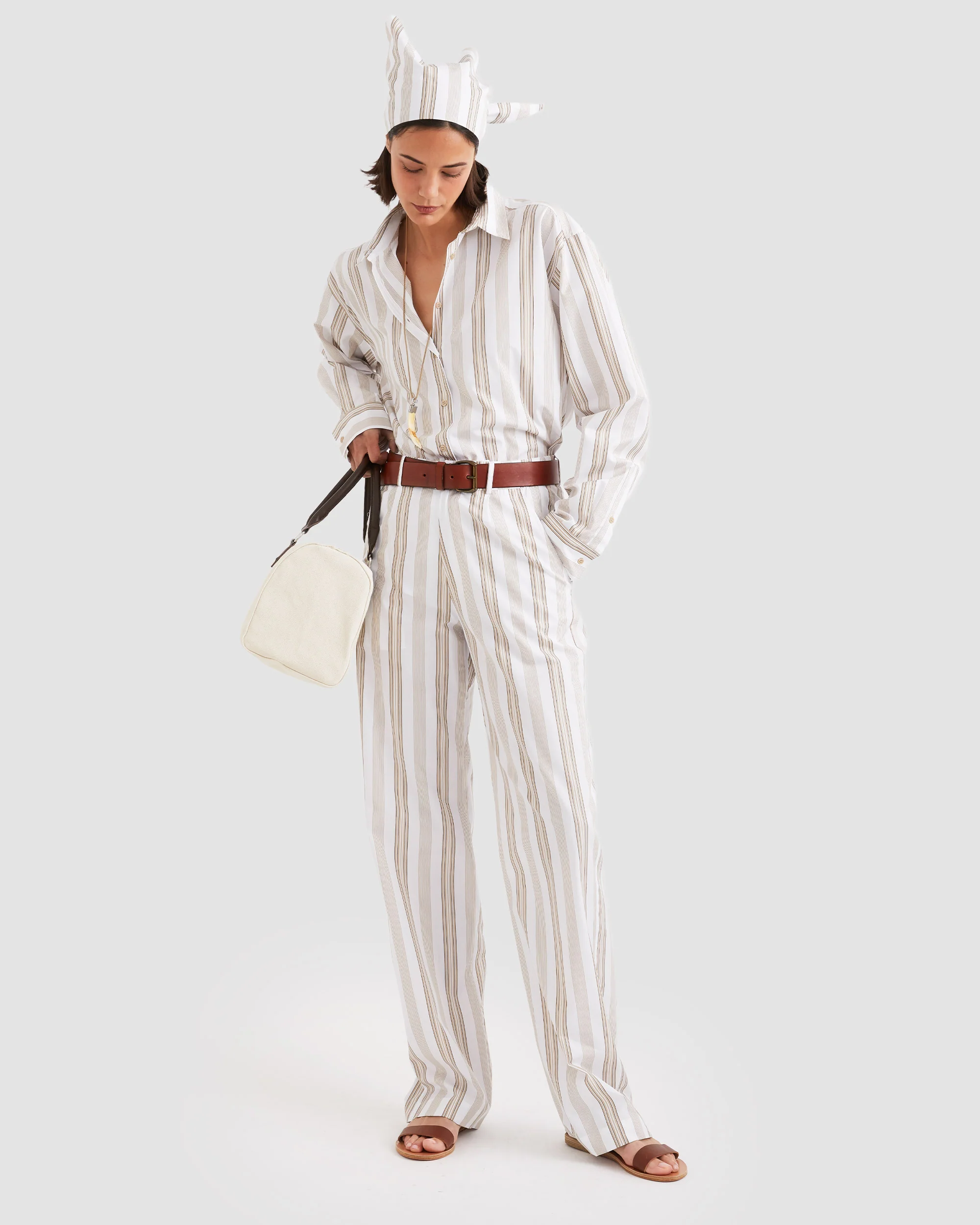 The Grable - White/Khaki/Brown - Image 3