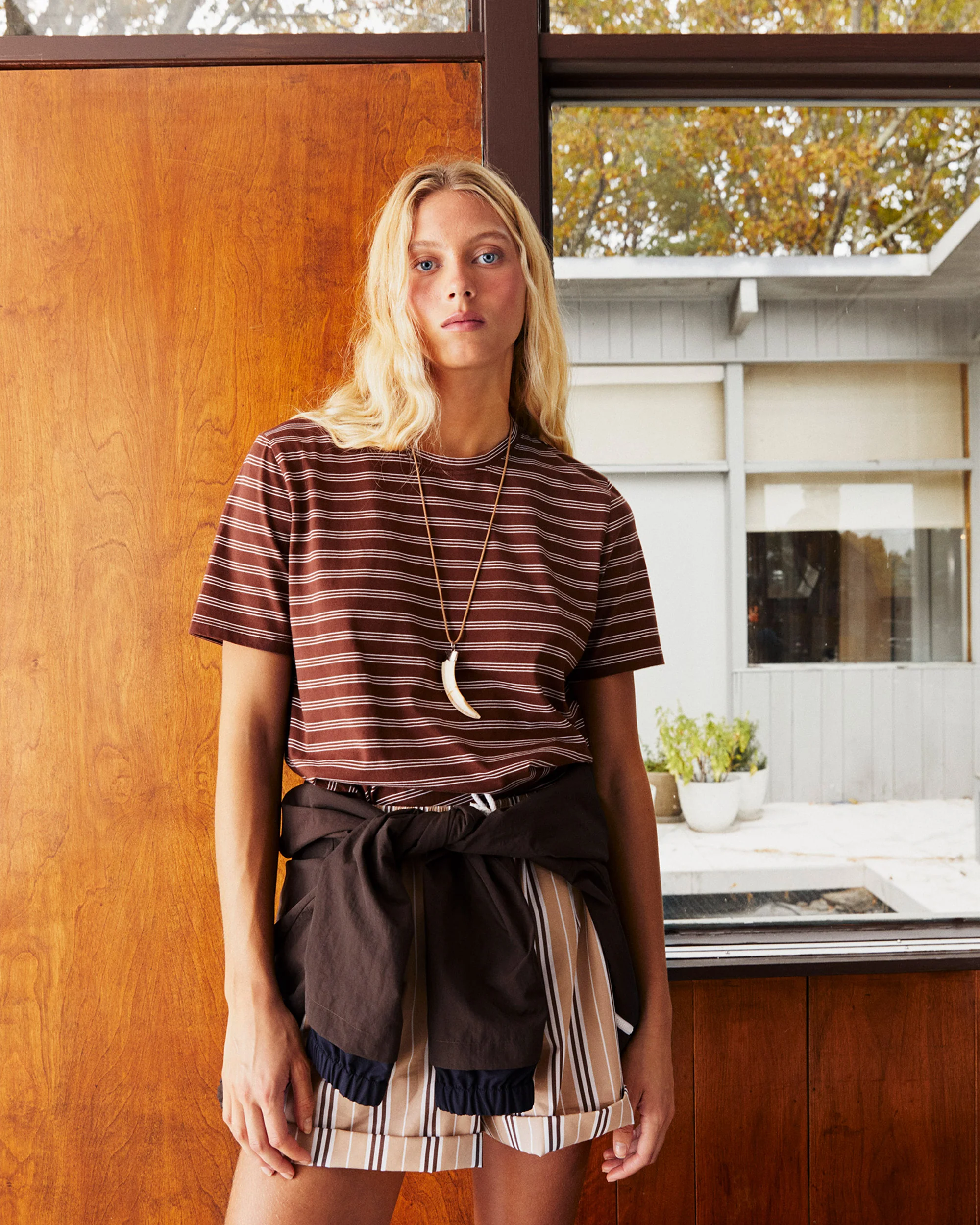The Striped Modern - Brown/White Mixed Stripe - Image 3