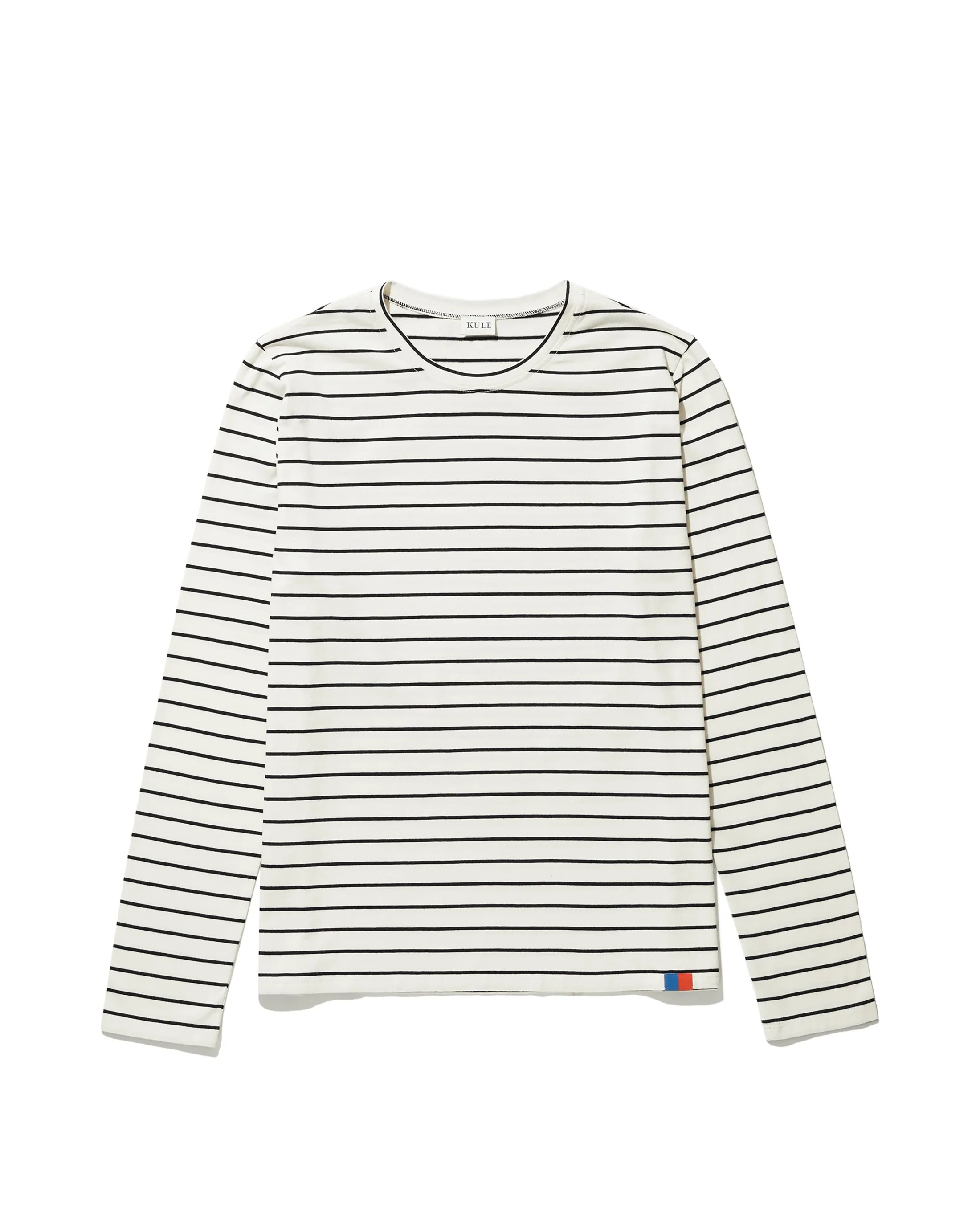 The Striped Modern Long - Cream/Navy Pinstripe