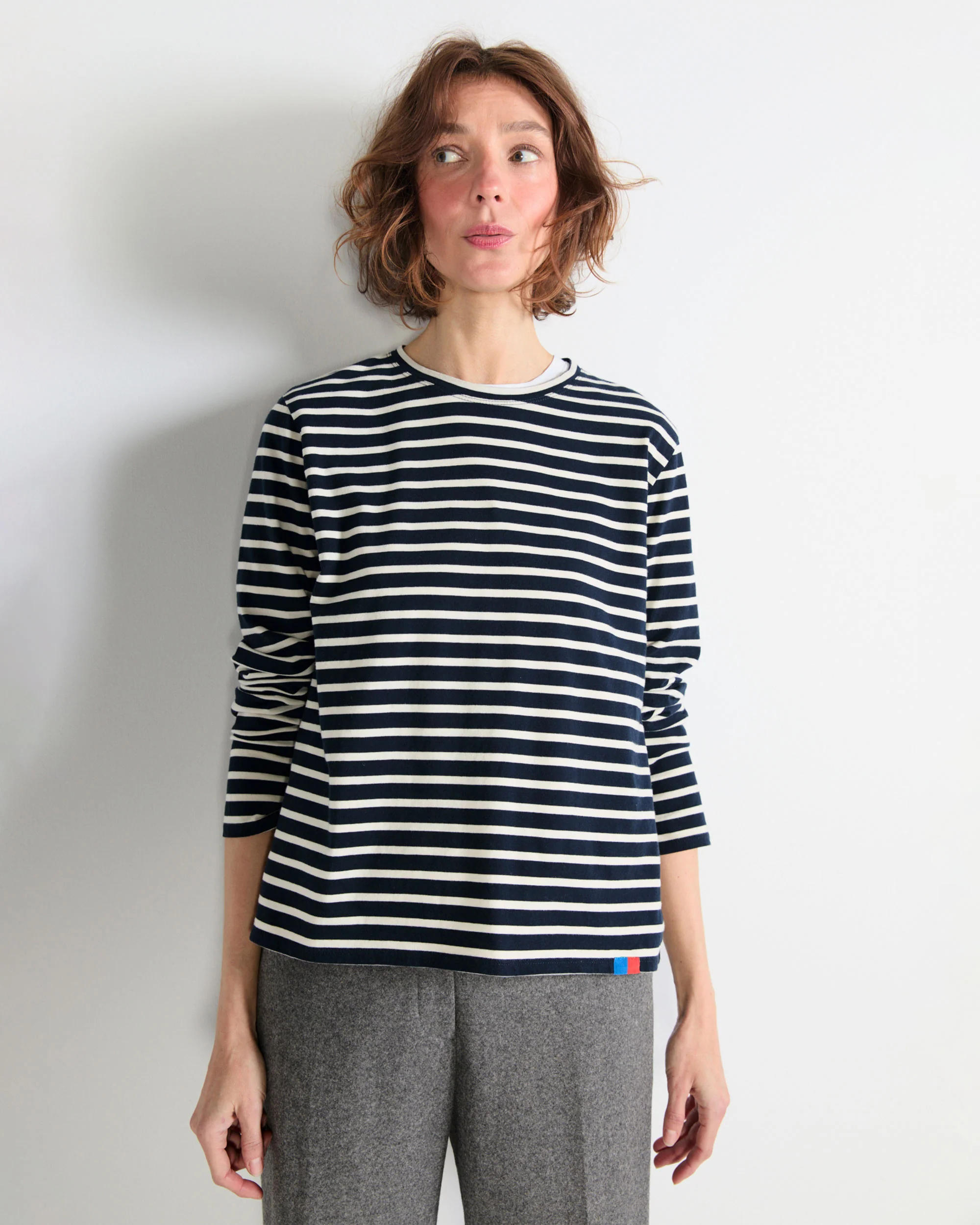 The Striped Modern Long - Navy/Cream - Image 3