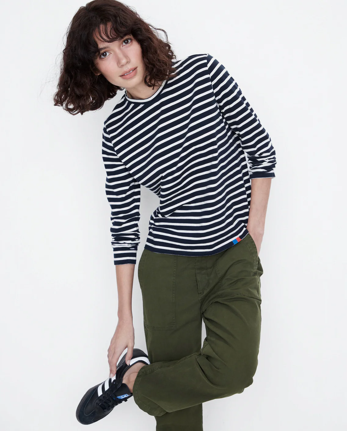 The Striped Modern Long - Navy/Cream - Image 5