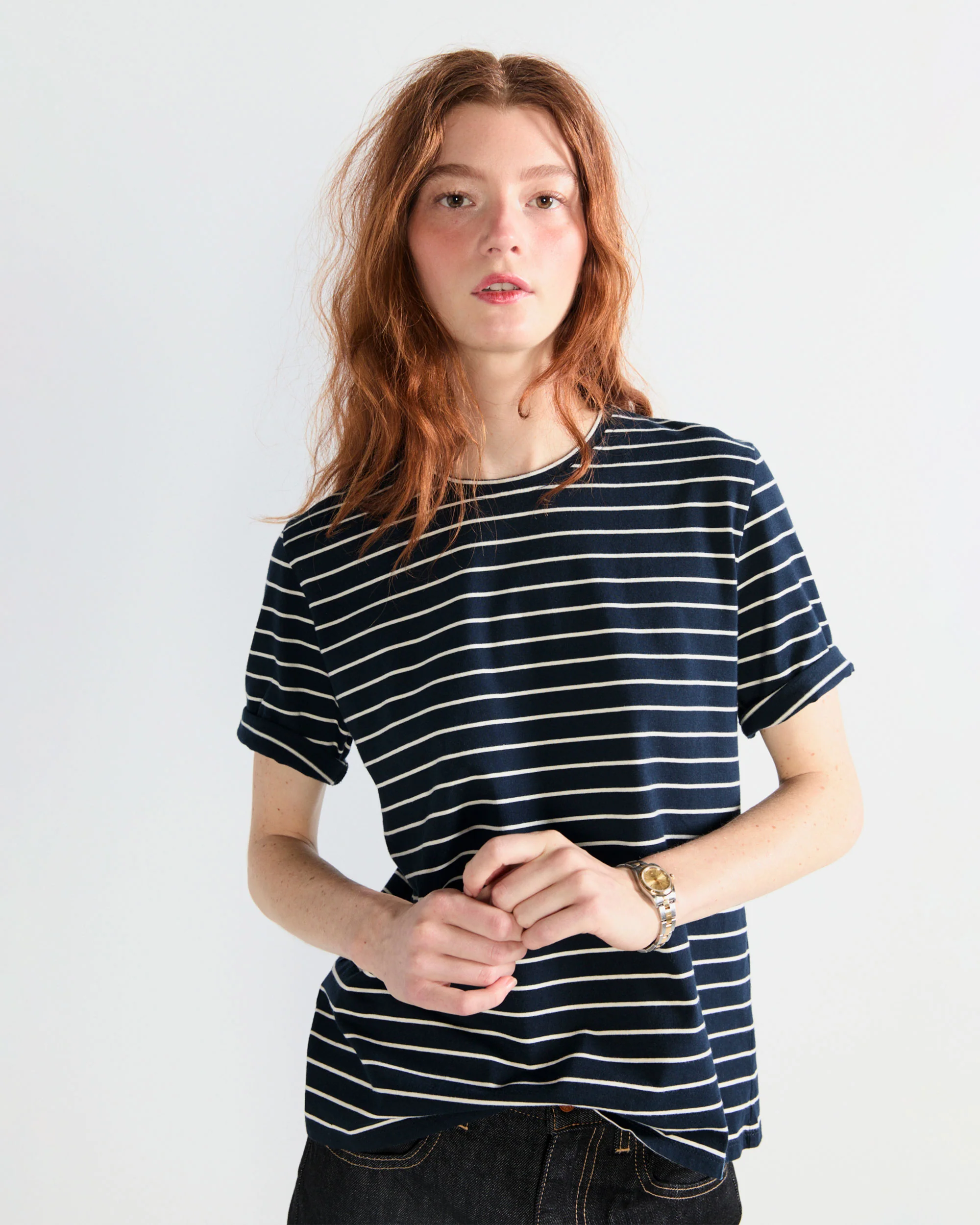 The Striped Modern - Navy/Cream Pinstripe - Image 3
