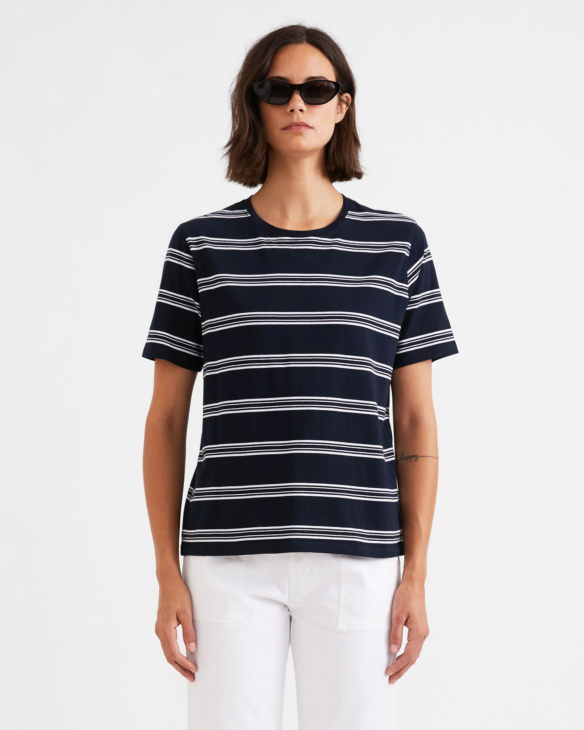 The Striped Modern - Navy/White Mixed Stripe - Image 4