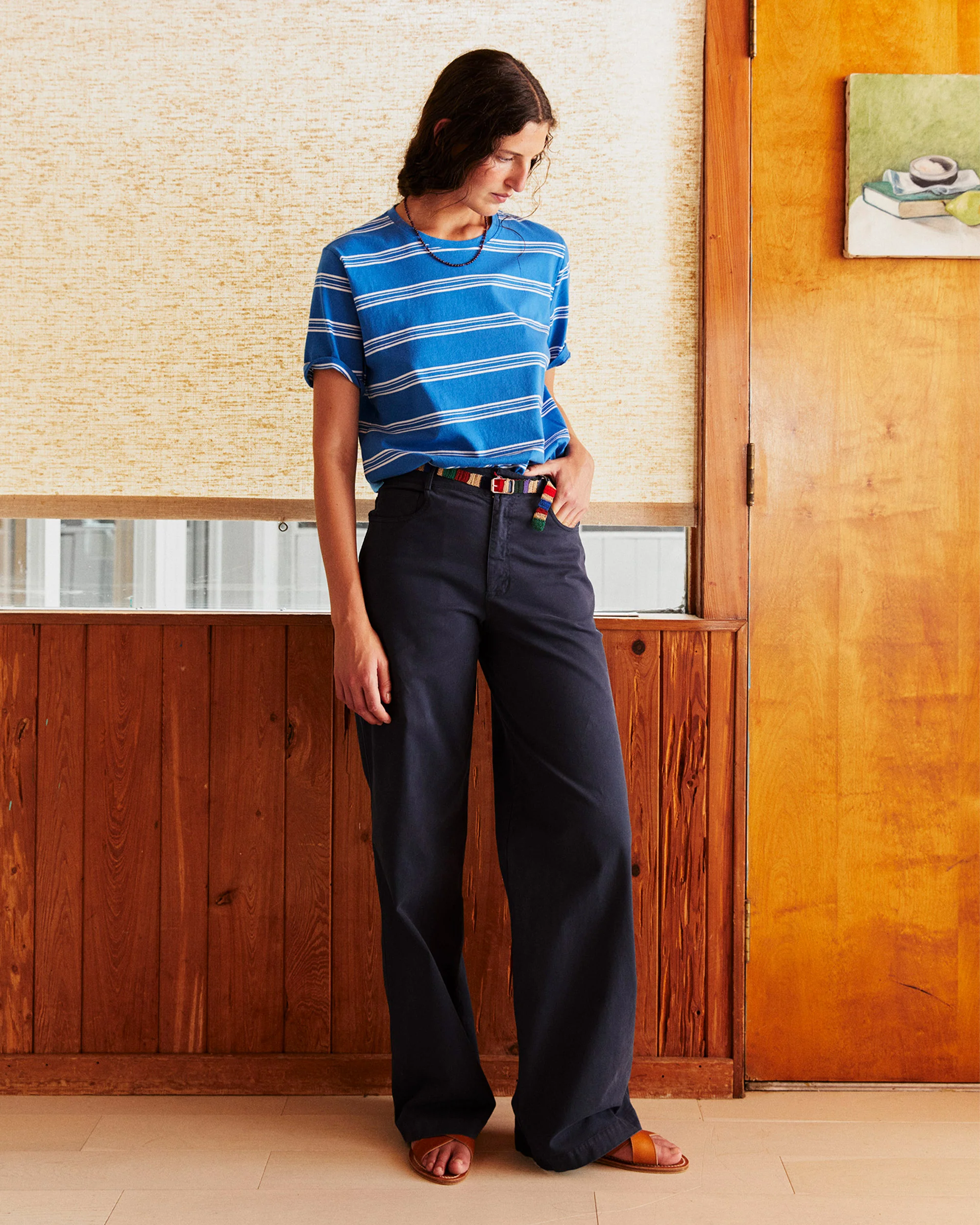 The Striped Modern - Royal/White Mixed Stripe - Image 3