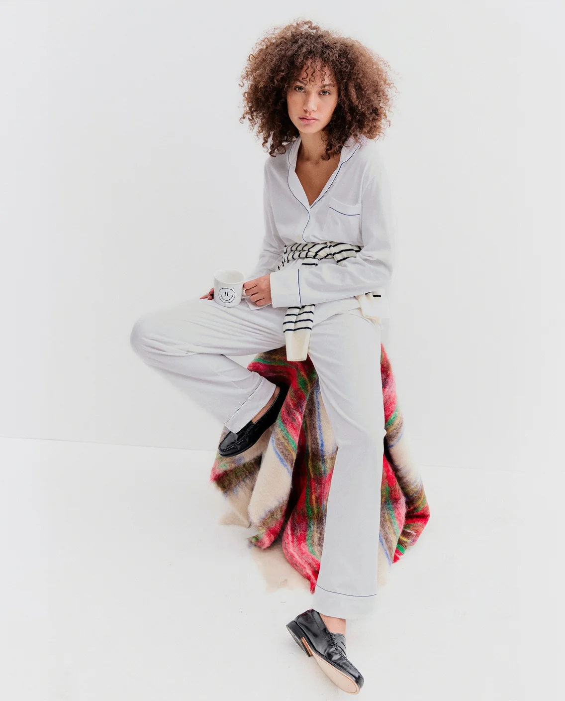The Long PJ Set - White - Image 3