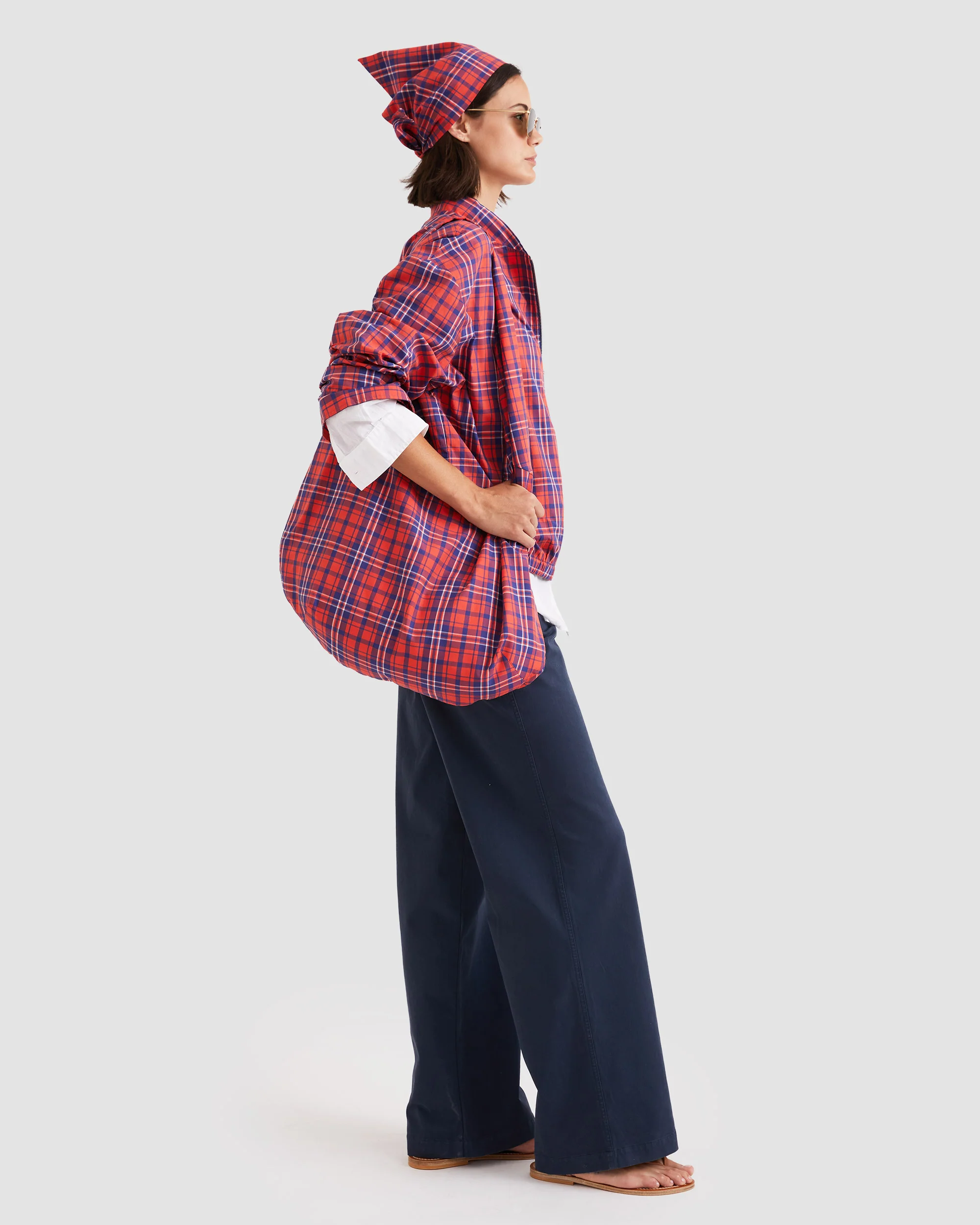 The Sac - Poppy/Navy Plaid - Image 2
