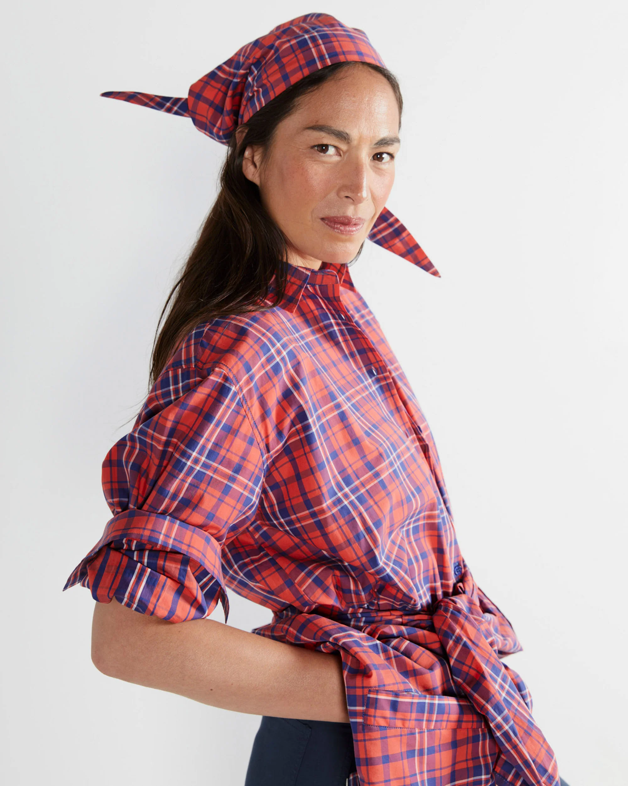 The Shellona - Poppy/Navy Plaid - Image 3