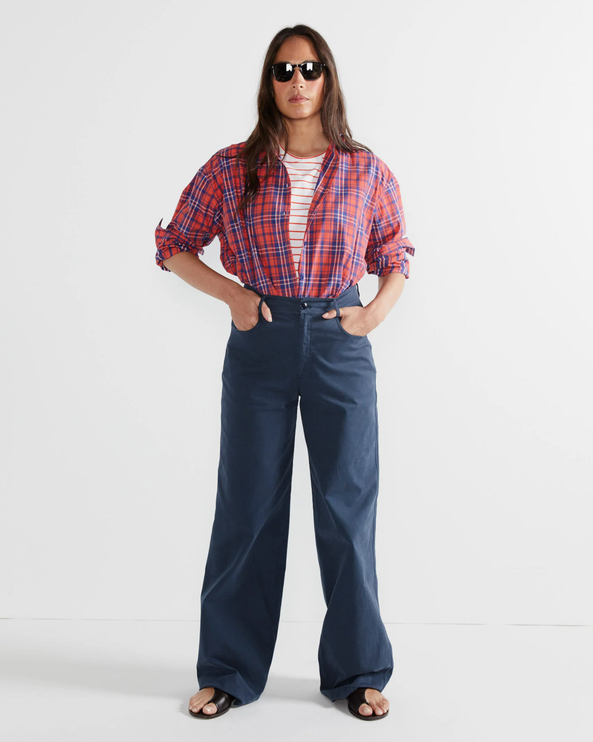 The Shellona - Poppy/Navy Plaid - Image 4