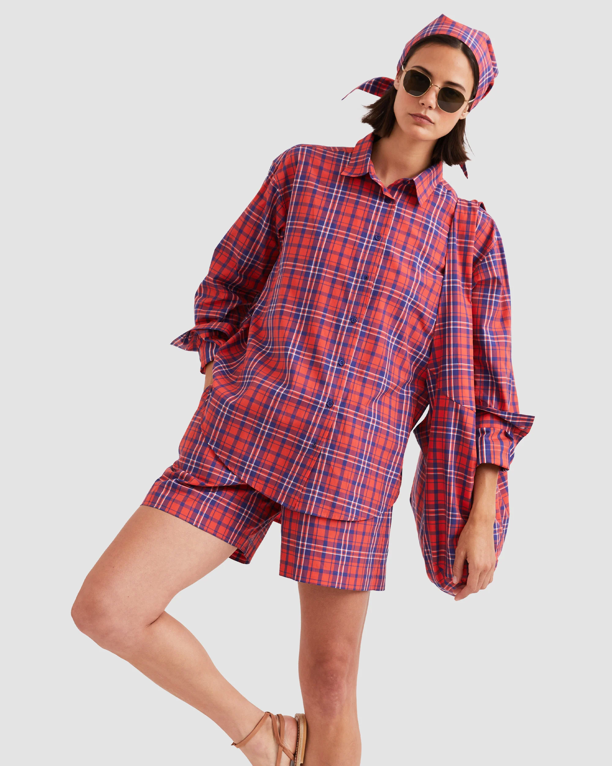 The Shellona - Poppy/Navy Plaid - Image 5