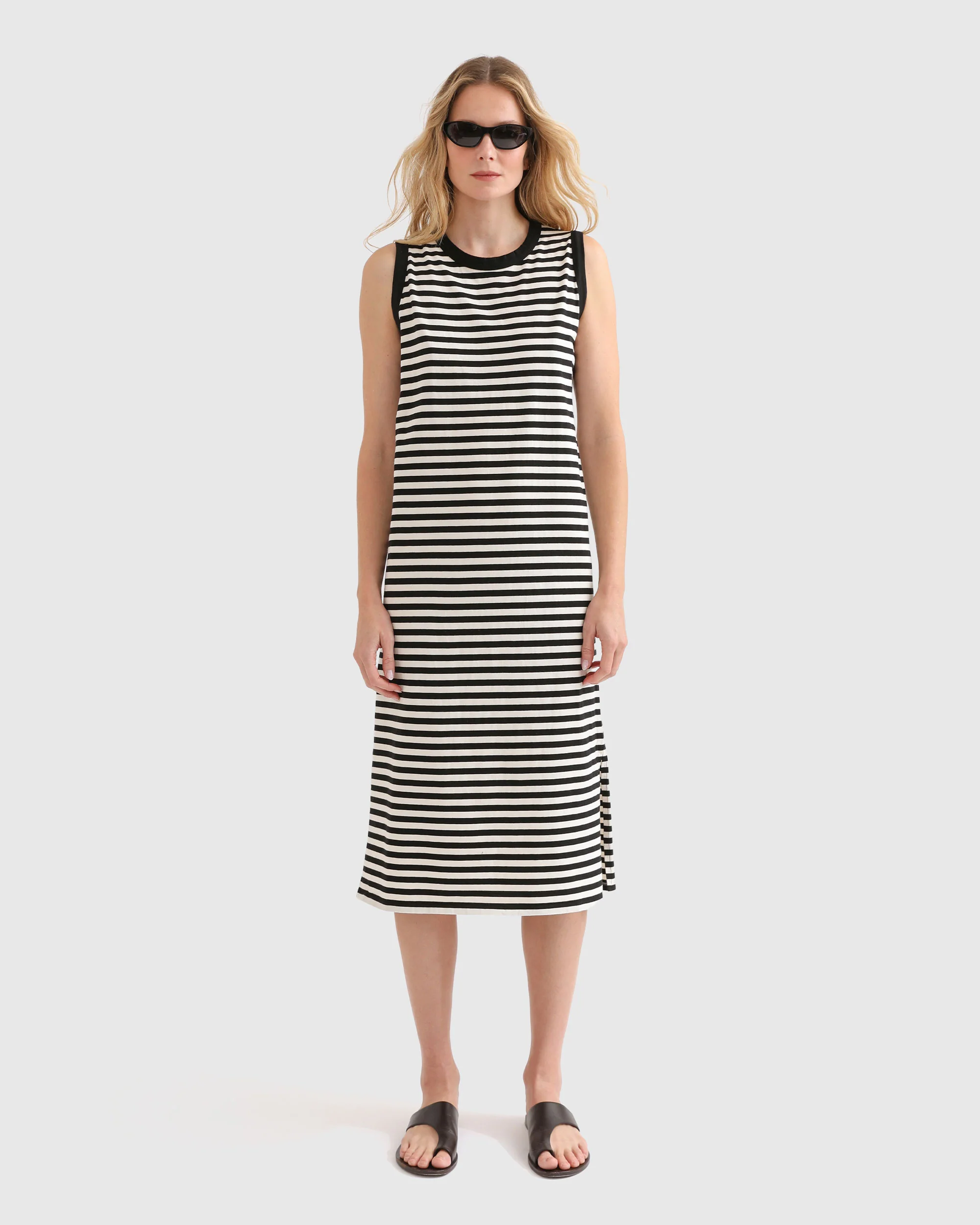 The Tank Dress - Black/Cream - Image 2