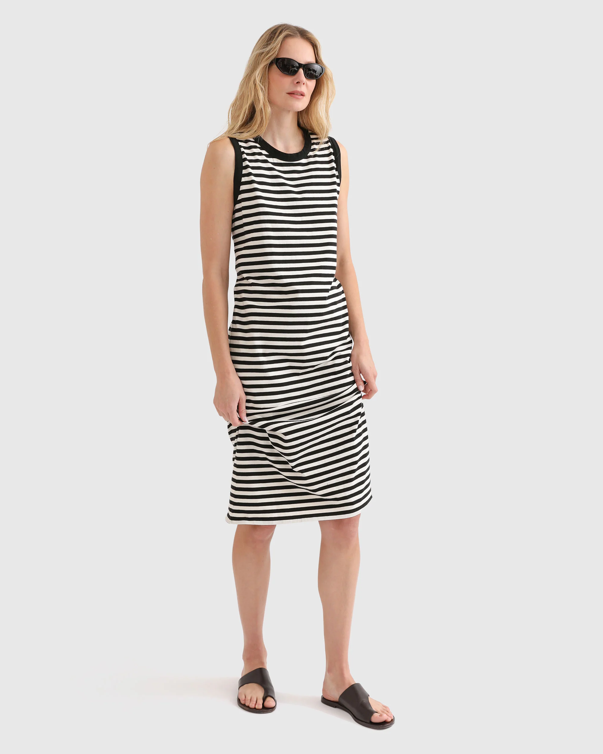 The Tank Dress - Black/Cream - Image 3