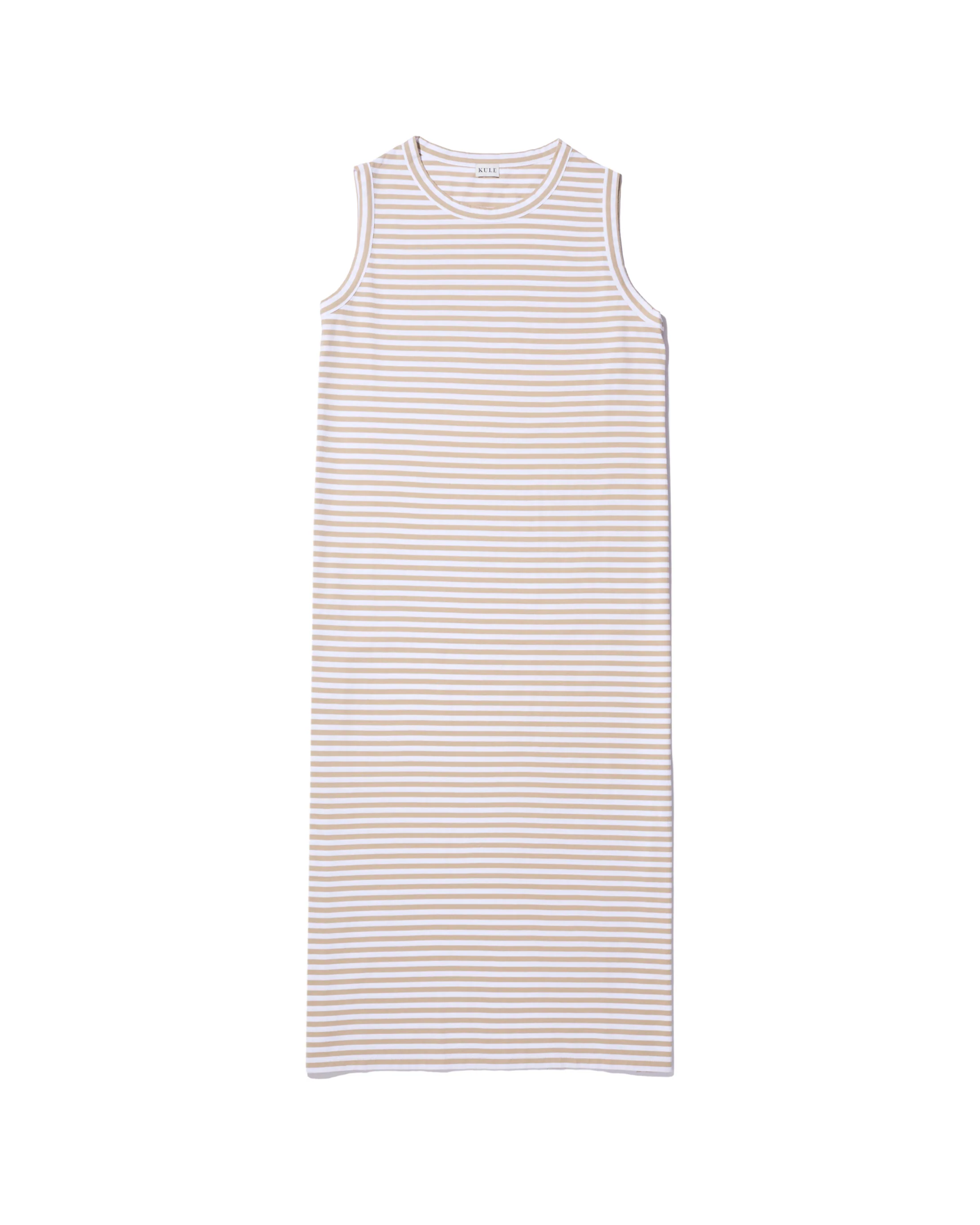 The Tank Dress - Khaki/White