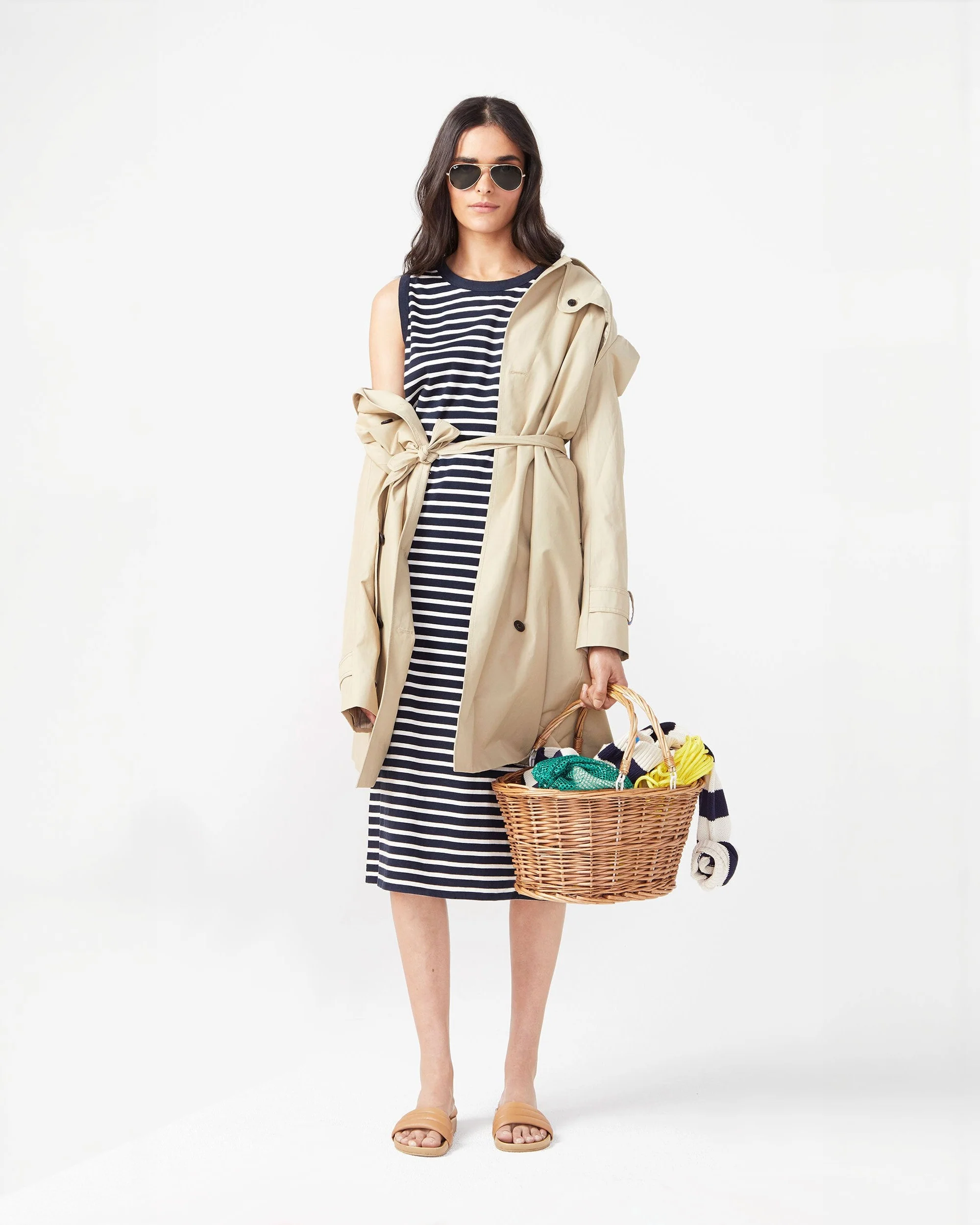 The Tank Dress - Navy/Cream - Image 5