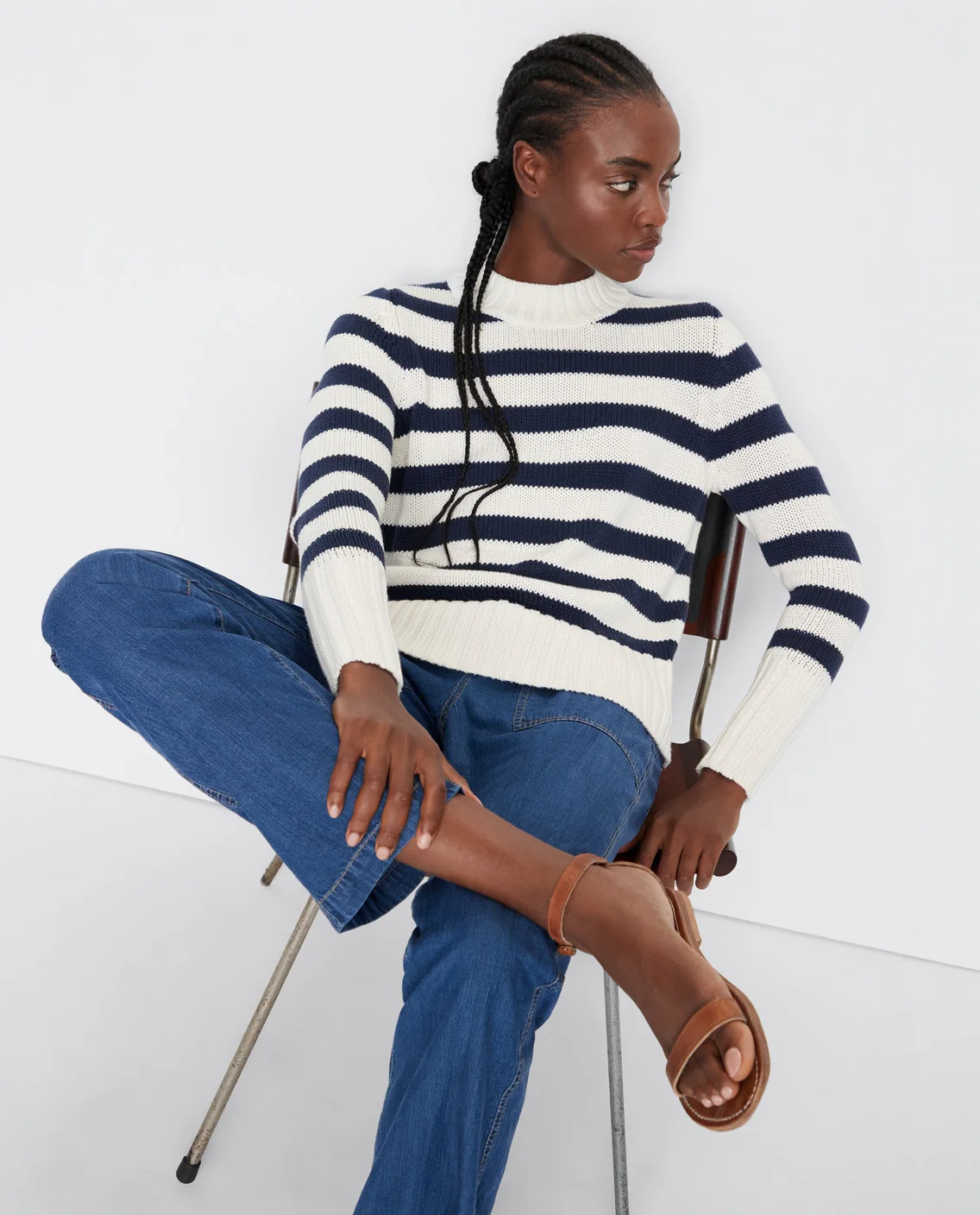 The Tatum - Cream/Navy - Image 3